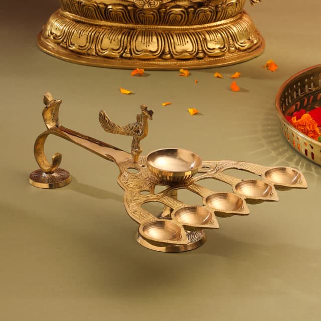 Panch Aarti  with Glass Cover